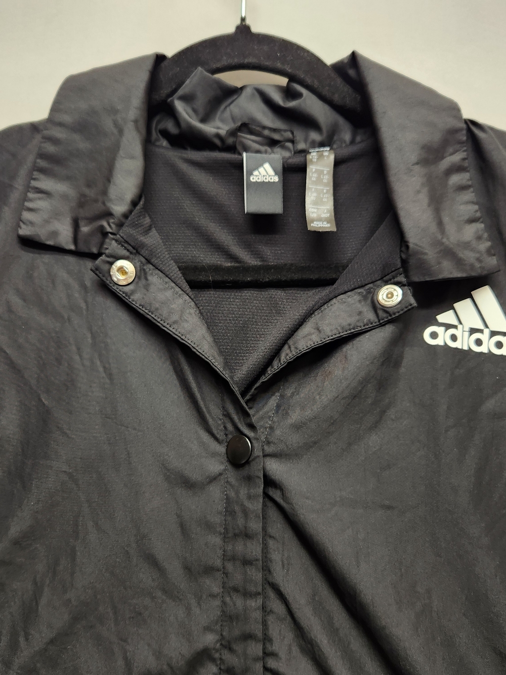 ⭐️Adidas Women’s Team Track Jacket Black Large L Gorpcore Sporty Streetwear - Picture 6 of 11